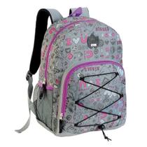 Mochila Escolar Infantil Sbdv-2033 Estampada Cinza - Fuseco Mochila Escolar Infantil Sbdv-2033 Estampada Cinza - Fuseco