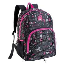 Mochila Escolar Infantil SBDV-2033 Estampada Preto - Fuseco Mochila Escolar Infantil SBDV-2033 Estampada Preto - Fuseco