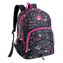 Mochila Escolar Infantil Sbdv-2033 Estampada Preto - Fuseco Mochila Escolar Infantil Sbdv-2033 Estampada Preto - Fuseco