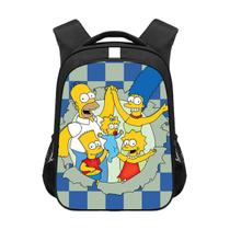 Mochila escolar infantil Simpsons em poliéster impresso em 3D Mochila escolar infantil Simpsons em poliéster impresso em 3D