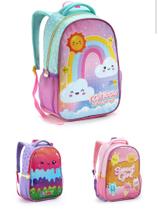 Mochila Escolar Infantil Slime Sorvete Rainbow Seanite Menina Feminina