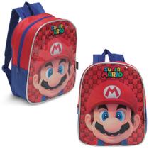 Mochila Escolar Infantil Super Mario Alça Costas Grande