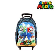 Mochila Escolar Infantil Super Mario E Luigi Com Rodinhas - TOYS 2U