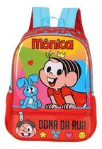 Mochila Escolar Infantil Turma da Mônica Luxcel Vermelha - 10 Litros