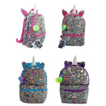 Mochila Escolar Infantil Unicórnio Paetê Lantejoulas Clio Menina Feminina Mochila Escolar Infantil Unicórnio Paetê Lantejoulas Clio Menina Feminina