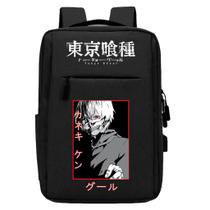 Mochila Escolar Infantil Unissex Com Estampa DTF Ghoul Tokyo Com Entrada USB
