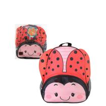 Mochila Escolar Infantis Clio Pets, Design de Joaninha, Vermelho com Bolinhas Pretas - Coleção 2o25 Mochila Escolar Infantis Clio Pets, Design de Joaninha, Vermelho com Bolinhas Pretas - Coleção 2o25