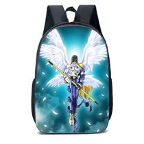 Mochila Escolar Infanto Juvenil Anime Digimon Anjo Novidades 0516