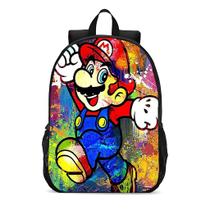 Mochila Escolar Infanto Juvenil Mario Jogos Novidades 0443