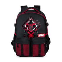 Mochila Escolar Infanto-Juvenil Masculina Homem Aranha Preta