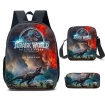 Mochila escolar Jurassic World Dinosaur para crianças 20L