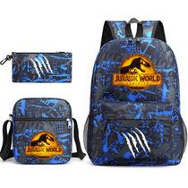 Mochila escolar Jurassics Cartoon Kids 3 unidades/conjunto de nylon Mochila escolar Jurassics Cartoon Kids 3 unidades/conjunto de nylon