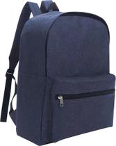Mochila Escolar Juvenil Adulto Lisa Básica Yepp MM9158 Cor:Azul Marinho