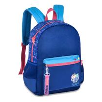 Mochila Escolar Juvenil Azul Divertida 20L Notebook 17"