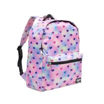 Mochila Escolar Juvenil Colegial Fundamental Médio Bolso Frontal Colorida Básica com Alça Menina