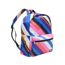 Mochila Escolar Juvenil Colegial Fundamental Médio Bolso Frontal Colorida Básica com Alça Menina