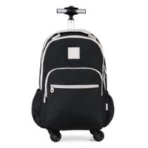 Mochila Escolar Juvenil Com 4 Rodinhas BG Duo Pop Preta