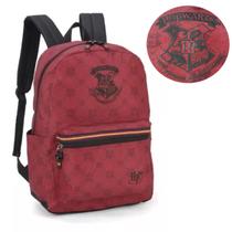 Mochila Escolar Juvenil Costas Brasão Hogwarts Harry Potter - Luxcel