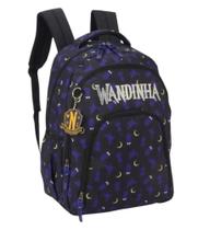 Mochila Escolar Juvenil Costas Wandinha Preto Luxcel