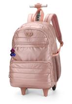 Mochila Escolar Juvenil De Rodinha Rosé - Up4you