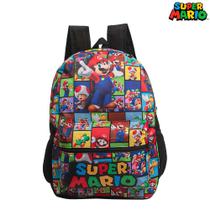 Mochila Escolar Juvenil do Super Mario De Costas