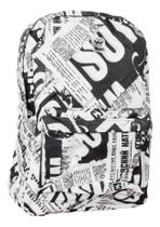 Mochila Escolar Juvenil Estampada Jornal Costas G Unissex Mochila Escolar Juvenil Estampada Jornal Costas G Unissex