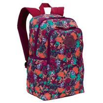 Mochila Escolar Juvenil Feminina Floral Bubu Costas Tam G - Sestini