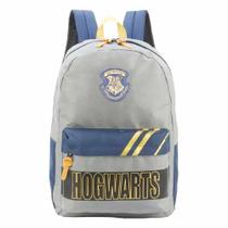 Mochila Escolar Juvenil Hogwarts Harry Potter Cinza Luxcel