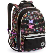 Mochila Escolar Juvenil Just Feminina 25l Colors Costa 2025