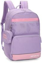 Mochila Escolar Juvenil Laptop Up4You Lilás MJ46541UP