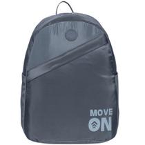 Mochila Escolar Juvenil Resistente a Água Move On Preta Azul Cinza Grafite 18 Wincy Rocie