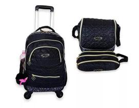 Mochila Escolar Juvenil Rodinhas 360 Graus C Chaveiro MC4001