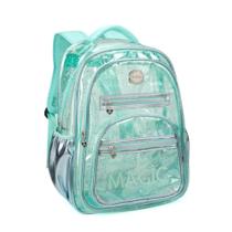 Mochila Escolar Kika Magic transparente - VERDE