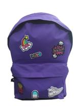 Mochila escolar kit com patch lilas - Kit