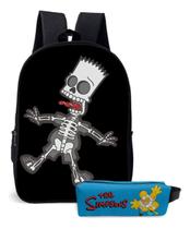 Mochila Escolar Kit Completo Animado Simp Sons Estilo Jovem