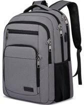 Mochila escolar Liokesa Large para meninos adolescentes, laptop de 15,6", cinza