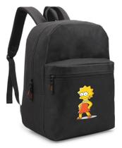 Mochila Escolar Lisa Simpsons Divertida Modelo Novo