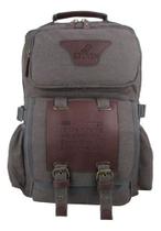 Mochila Escolar Lona Forrada Bolso Estojo Costura Reforçada