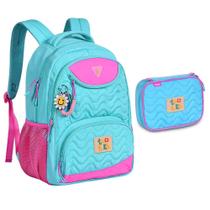 Mochila Escolar Luluca Clio LU 24073 e Estojo box Mochila Escolar Luluca Clio LU 24073 e Estojo box