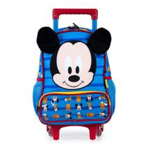 Mochila Escolar Masculina de Rodinhas Mickey Baby Azul Mochila Escolar Masculina de Rodinhas Mickey Baby Azul