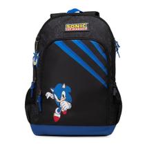 Mochila Escolar Masculina Juvenil Sonic Preta