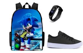 Mochila Escolar masculina Mais Tenis Casual E Relogio Digital Top Led Mochila Escolar masculina Mais Tenis Casual E Relogio Digital Top Led