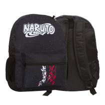 Mochila Escolar Masculina Naruto Preta Alça Costas Reforçada