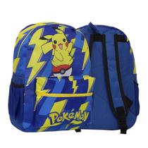 Mochila Escolar Masculina Pokémon Pikachu Com Bolso Lateral