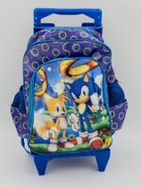 Mochila Escolar Media de Rodinha - Sonic - GV Bolsas