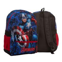 Mochila Escolar Menino Costas Azul Capitão América Passeio Mochila Escolar Menino Costas Azul Capitão América Passeio