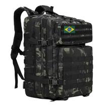 Mochila Escolar Militar de Trilha Impermeável Urban Brasil 5 Bolsos tiras autocolantes Exército Wincy