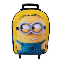 Mochila Escolar Minions Carrinho Menino Azul