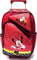 Mochila Escolar Minnie Mouse Bolinhas Tam G Rodinhas Meninas