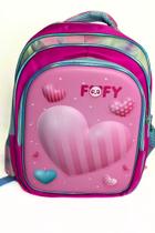 Mochila escolar my heart ff9530 - fofy Mochila escolar my heart ff9530 - fofy